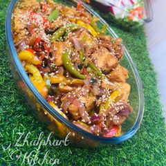 A picture of Stir fry spicy Awara.