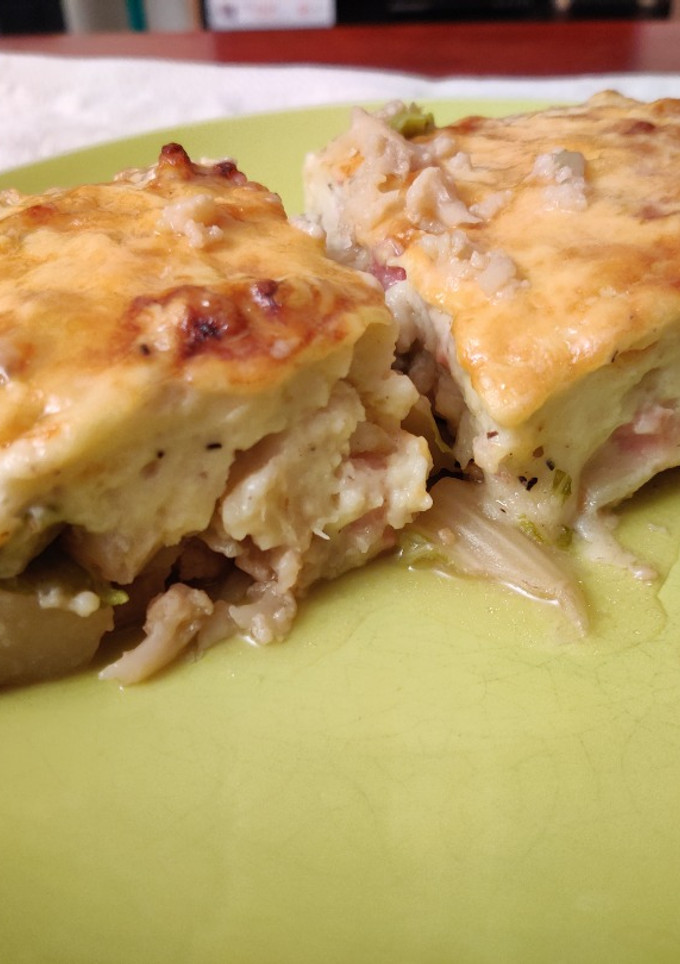 Una foto de Coliflor con bechamel al horno