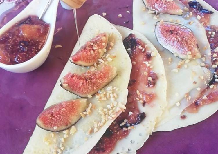 Simple Way to Prepare Perfect Crepes di riso e marmellata di fichi 😋🤗