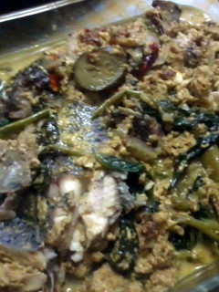 A picture of FISH CURRY WITH KANGKONG (Spinach).