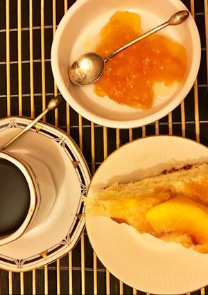 Una foto de Mi postre de duraznos