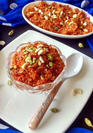A picture of Mawa gajar halwa.