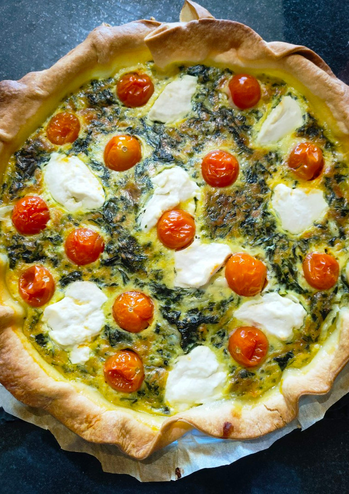 Una foto de Quiche de ricotta y espinacas