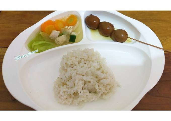 Sup ayam sate telur puyuh MPASI 18+ Mommylicious