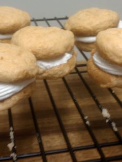 A picture of Three (3) ingredient Whoopie Pie (orange cycle flavor) yum.