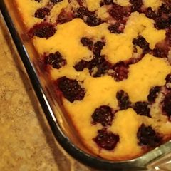 A picture of Blackberry Cobbler.