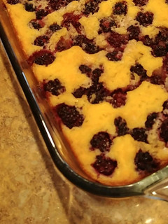 A picture of Blackberry Cobbler.