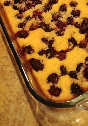 A picture of Blackberry Cobbler.