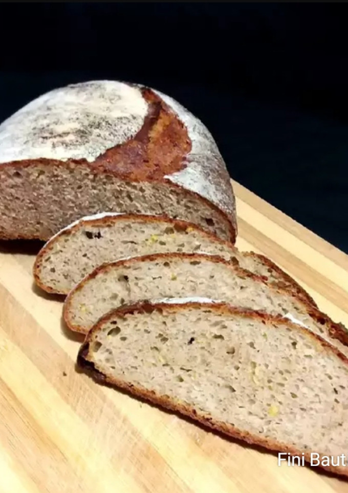 Una foto de Pan batard con lentejas semi integrar