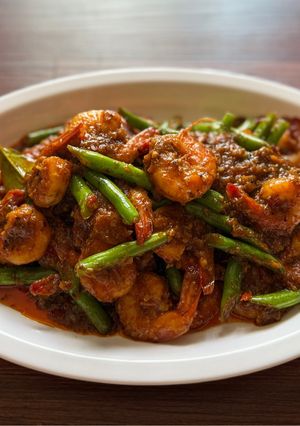 Foto resep Udang khamped dengan buncis (thai food)
