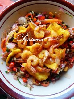Foto resep Udang Tahu Goreng Sambal Matah