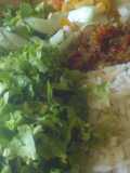 White rice wt tarugu sauce n veggies