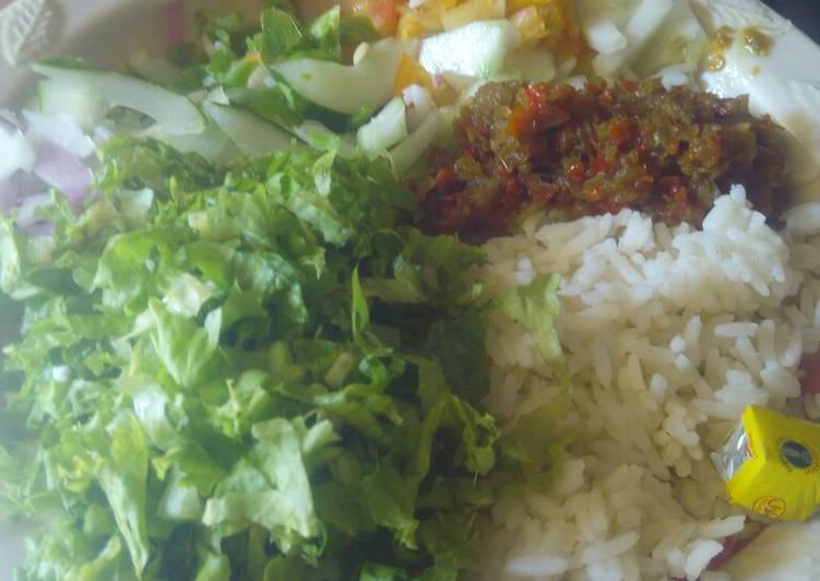 MAKE ADDICT! Recipes White rice wt tarugu sauce n veggies