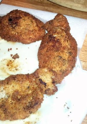 A picture of bj's Irish fried pork chops.