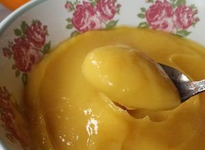Una foto de Orange curd - crema de naranjas