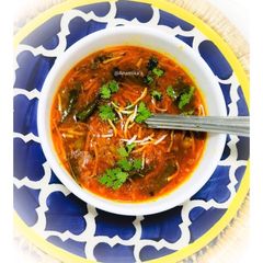 A picture of Narkel diye Bhaja Muger Dal: Bengali Style- Yellow Moong Dal with Coconut (Without Onion-Garlic).