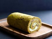 A picture of green tea cake