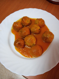 Una foto de Albóndigas de pollo en salsa