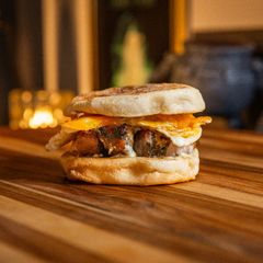 A picture of Porchetta & Egg Breakfast Sandwich.