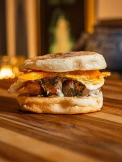 A picture of Porchetta & Egg Breakfast Sandwich.