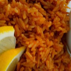 A picture of Mexican style rice.