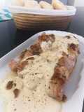 Contramuslos de pollo con salsa de queso añejo de oveja