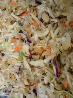 A picture of ramen cabbage salad easy to make.