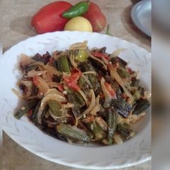 A picture of Bhindi Pyaz.