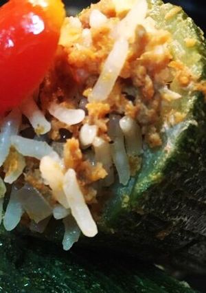 รูปของ อาหารตุรกี Kabak Dolması คาบัค โดว์มะสึ (ซูกินียัดไส้เนื้อบด)