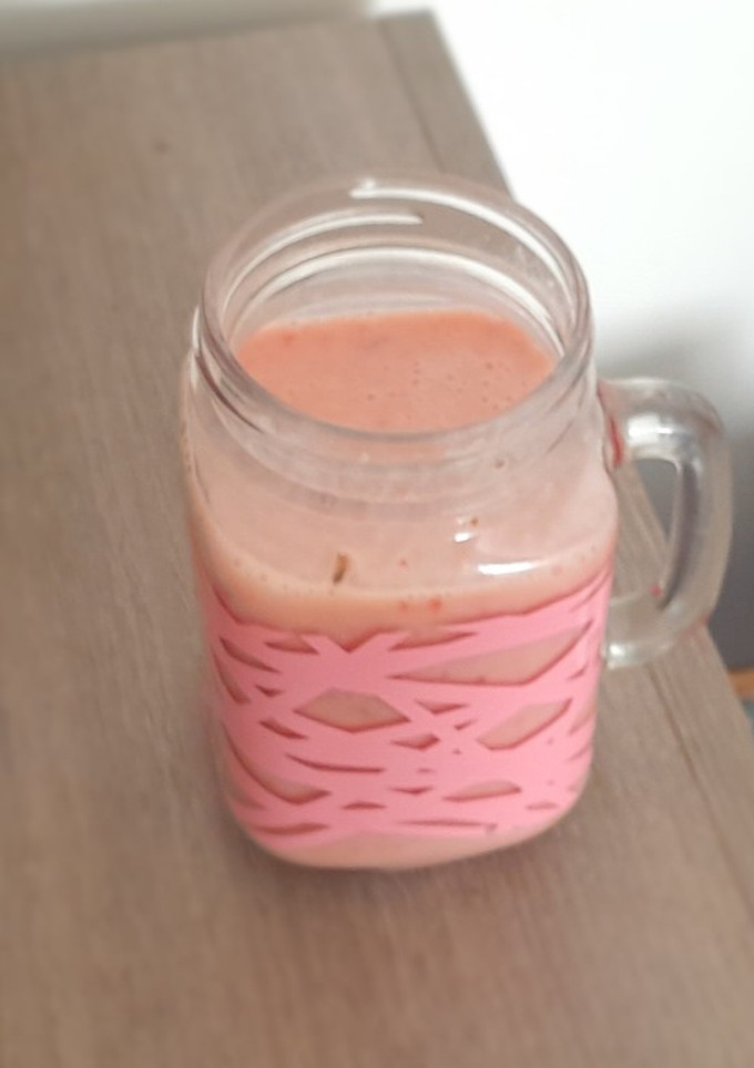Una foto de Licuado de fresa