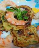 Trứng chiên tép khô hải sản