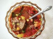 A picture of dinner beef stew meat