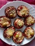 Mini pizza de berenjena