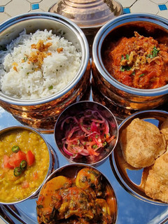 A picture of Thali feast.