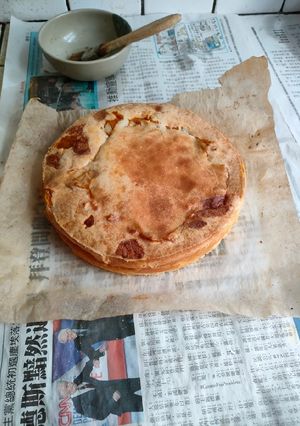南瓜芝士糯米派 的食譜成品照片