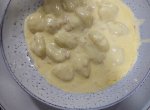 Una foto de Salsa Alfredo con jamón