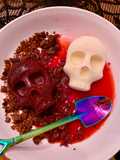 ☆Duo de Crânes☆ Brownie Red Velvet et Panna Cotta à la Vanille