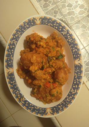 Foto resep Ayam Tepung Saus Telur Asin