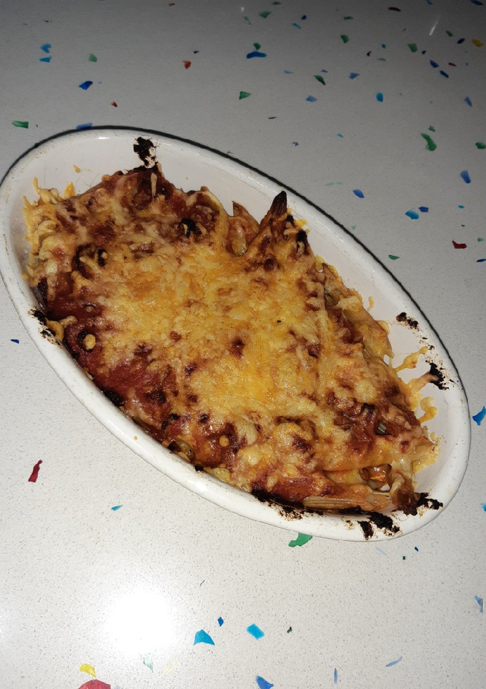 Una foto de Mis macarrones gratinados