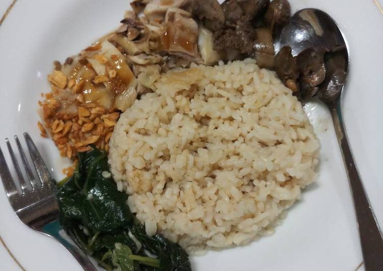 Cara Gampang Membuat Nasi Hainam dan Ayam Kukus Rice Cooker Anti Gagal