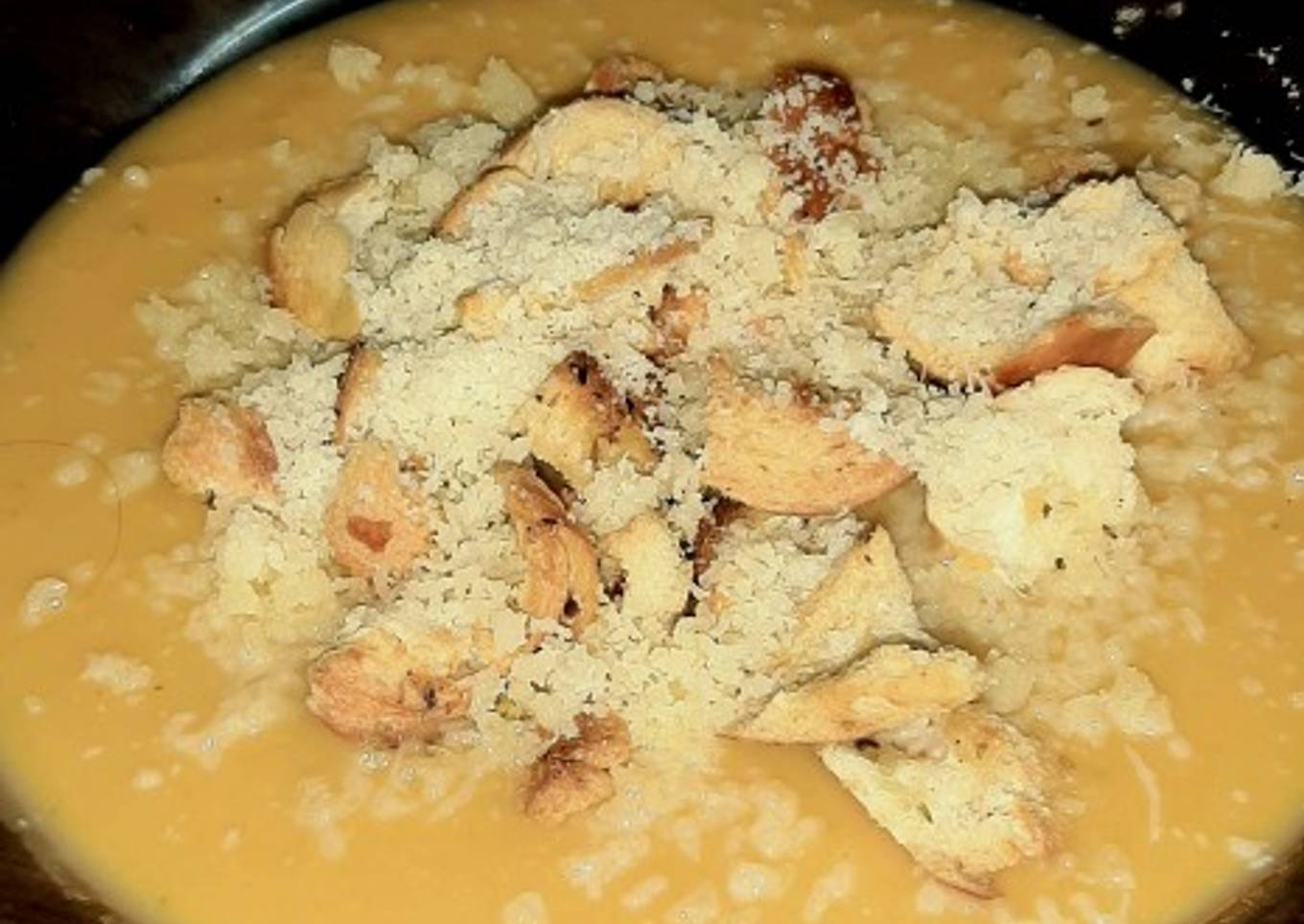 Sopa crema de zapallo y batata