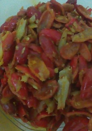 Foto resep Kulit Melinjo Teri Pedas