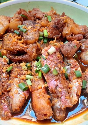 Hình của món Thịt vai heo kho cá phèn hồng.