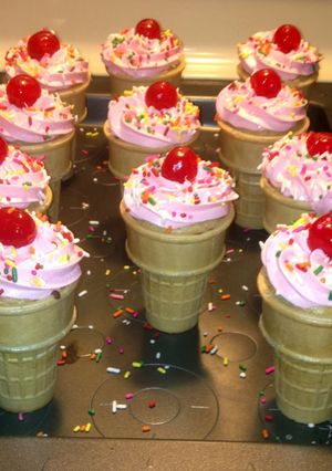 A picture of Too Cute Ice Cream Cone Cupcakes.