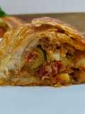 Hojaldre relleno de atún y pimiento asado