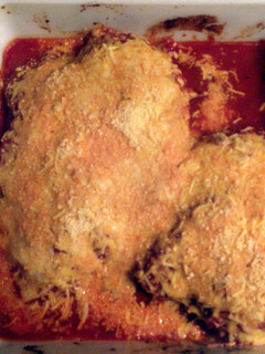 A picture of Chicken Parmesan.