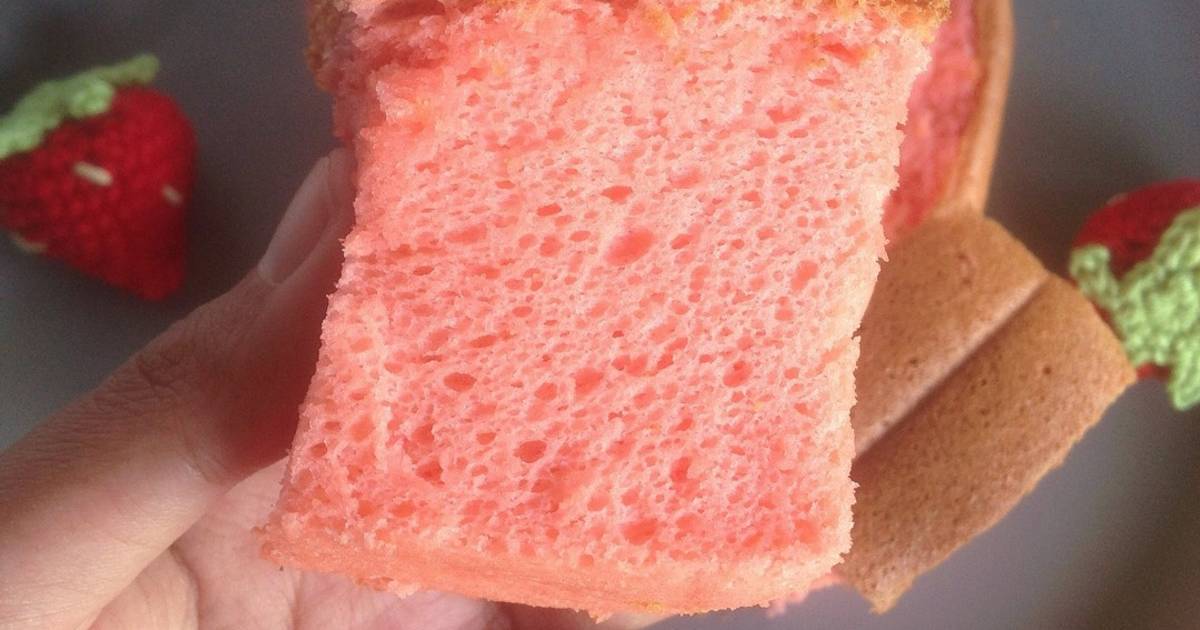 Resep Strawberry Yoghurt Ogura Cake oleh Yummy Popty Ping Cookpad