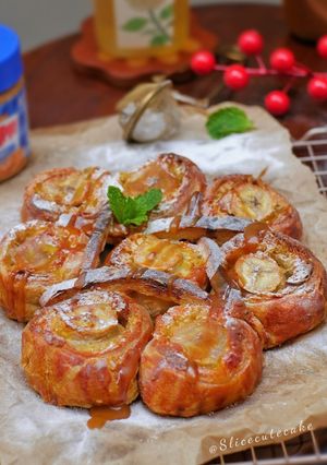 Foto resep Banana Roll Roti Tawar Pastry