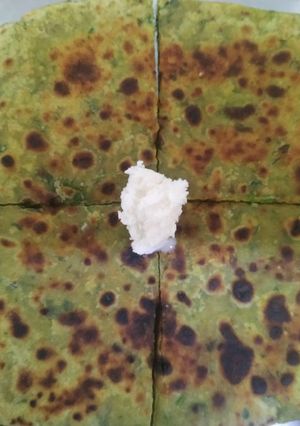 A picture of Spinach paratha.
