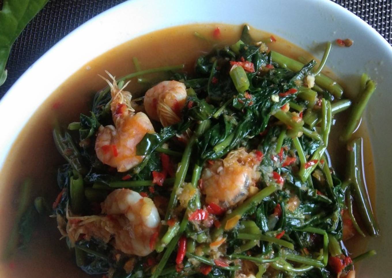 Tumis kangkung udang